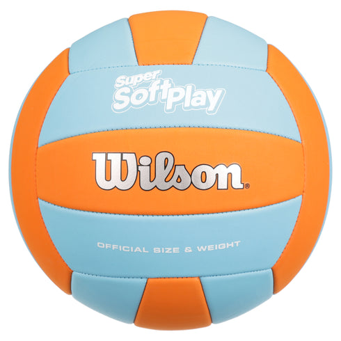 Wilson Super Soft Play Volleyball Official Size - Orange/Blue