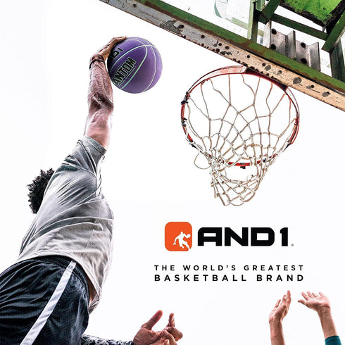 AND1 Graffiti Printed Rubber Basketball, Volt & Black, 27.5"