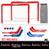 Franklin Sports Knee Hockey Goal Set of 2 - Mini Hockey Set for Kids - Player and Goalie Sticks Included