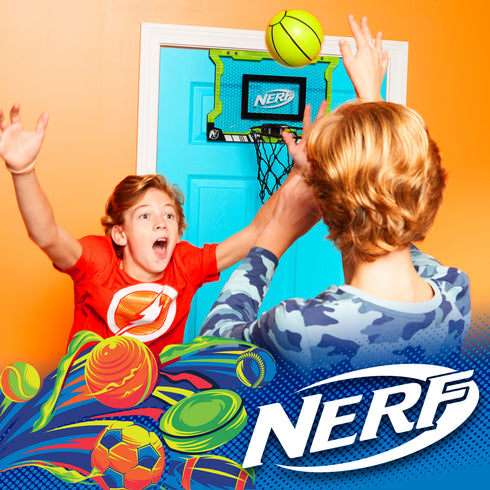 Nerf Basketball Pro Over the Door Hoop with Ball - 18 In. x 12 In.