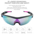 UPANBIKE Bike Cycling Sunglasses Sports Sunglasses Anti-UV400 PC Lens TR90 Unbreakable Frame Unisex Adult Goggle, Matte Black Frame/Purple Lens