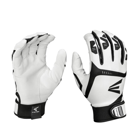EASTON GAMETIME Batting Gloves, Pair, Youth / Kids, TBall, White / Black