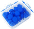 30 Pcs Pool Cue Tips 12mm Billiard Cue Stick Replacement Tips with Clear Box for Snooker Pool Cues (Blue Cue Tips)