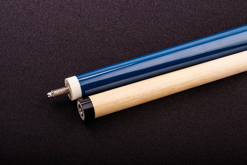 Mizerak 57 In. House Cue (2-Piece) with 12 mm Ferrule with Leather Tip, Hardwood Construction and High Gloss Finish, Blue