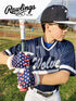 Rawlings X Guardian Baseball 5150 Adult Batting Gloves American Flag Stars & Stripes, Small