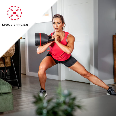Bowflex SelectTech 840 Adjustable Kettlebell, Single, Weight Selection Dial, Adjusts 8 to 40 lb, 6 Weight Settings, 1-Year JRNY Membership Included