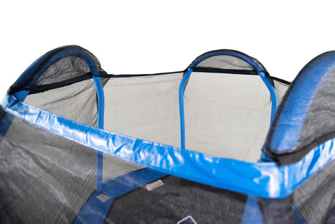 Bounce Pro 7-Foot My First Trampoline Hexagon (Ages 3-10) for Kids, Blue/Green