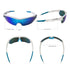 UPANBIKE Bike Cycling Sunglasses Sports Sunglasses Anti-UV400 PC Lens TR90 Unbreakable Frame Unisex Adult Goggle, Glossy White Frame/Blue Lens