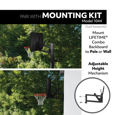 Lifetime 54 In. Shatterproof Backboard and Rim Basketball Combo, 71526