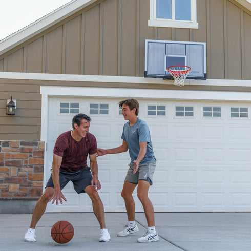 Lifetime 54 In. Shatterproof Backboard and Rim Basketball Combo, 71526