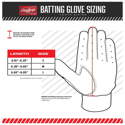 Rawlings X Guardian Baseball 5150 Adult Batting Gloves American Flag Stars & Stripes, Small