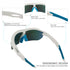 UPANBIKE Bike Cycling Sunglasses Sports Sunglasses Anti-UV400 PC Lens TR90 Unbreakable Frame Unisex Adult Goggle, Glossy White Frame/Blue Lens
