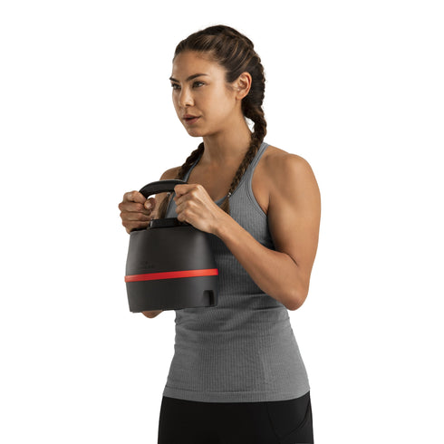 Bowflex SelectTech 840 Adjustable Kettlebell, Single, Weight Selection Dial, Adjusts 8 to 40 lb, 6 Weight Settings, 1-Year JRNY Membership Included