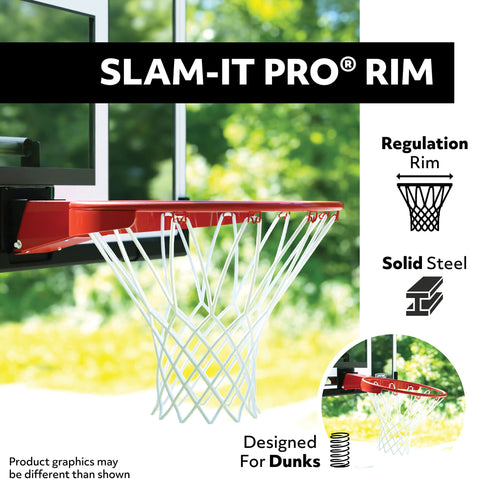 Lifetime 54 In. Shatterproof Backboard and Rim Basketball Combo, 71526