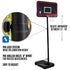 NBA Official 44 in. Portable Basketball System Hoop with Polyethylene Backboard