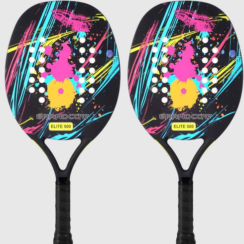 GRANDCOW Beach Tennis Paddle Racket Carbon Fiber with EVA Memory Foam Core Tennis Padel