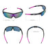 UPANBIKE Bike Cycling Sunglasses Sports Sunglasses Anti-UV400 PC Lens TR90 Unbreakable Frame Unisex Adult Goggle, Matte Black Frame/Purple Lens
