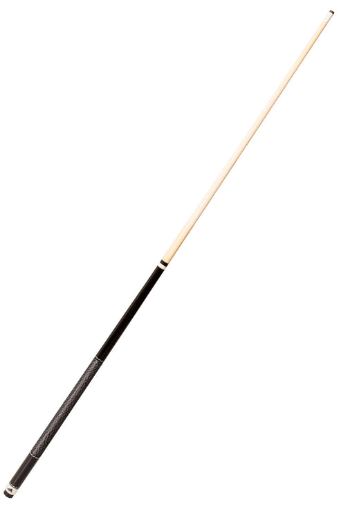 Mizerak 57" House Cue (2-Piece) with 12mm Ferrule with Leather Tip, Hardwood Construction and High Gloss Finish - Black