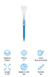 4 Yards More Plastic Golf Tees 3 1/4 in. Pack of 4 - Blue