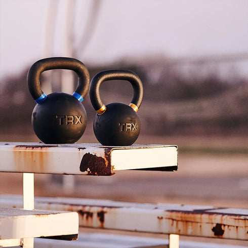 TRX Rubber Coated Kettlebell for Strength Training, 52.9 Pounds (24 kg)