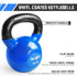 Yes4All 50lb Vinyl Coated / PVC Kettlebell, Blue, Single