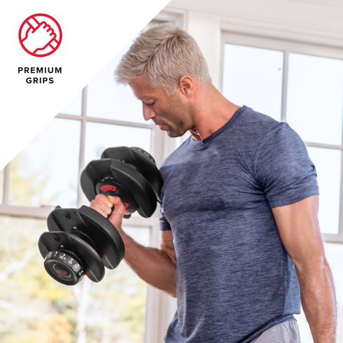 Bowflex SelectTech 552 Dumbbells, Adjustable, Pair, Free 2-Month JRNY Membership