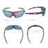 UPANBIKE Bike Cycling Sunglasses Sports Sunglasses Anti-UV400 PC Lens TR90 Unbreakable Frame Unisex Adult Goggle (Glossy Purple Frame/Black Lens)