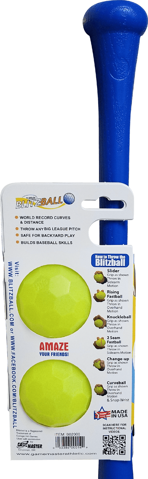 Blitzball Plastic Bat And Ball Combo Set (2 Balls)