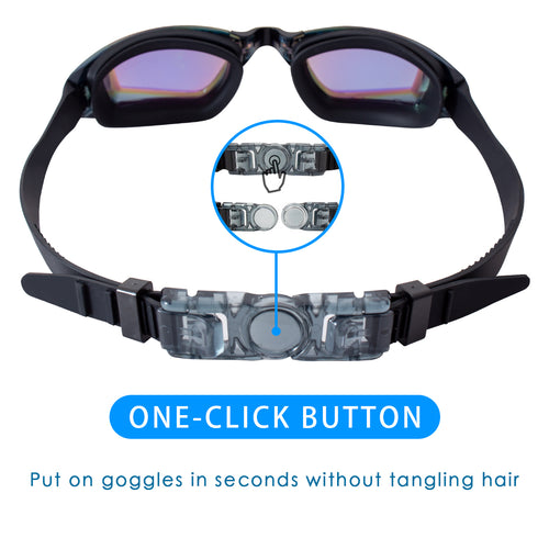 EverSport 2pack Swimming Goggles for Adult Comfortable Daily Swim Glasses with Mirrored Anti-Fog lens No Leak Water
