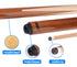 GSE Games & Sports Expert 36"/42"/48"/58" 1-Piece Canadian Maple Billiard Pool Cue Stick - Brown 12oz