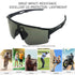 UPANBIKE Bike Cycling Sunglasses Sports Sunglasses Anti-UV400 Large Size Lens TR90 Unbreakable Frame, Glossy Black Frame/Grey Lens