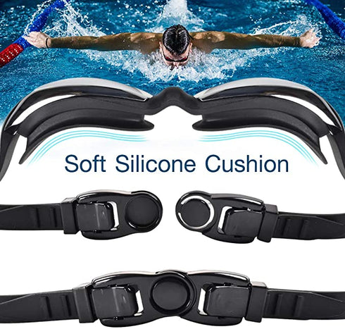Swim Goggle, Professional Anti Fog UV Protection No Leaking Lens, Comfortable Wearing Waterproof Swimming Goggle, Suitable for Adults, Men, Women