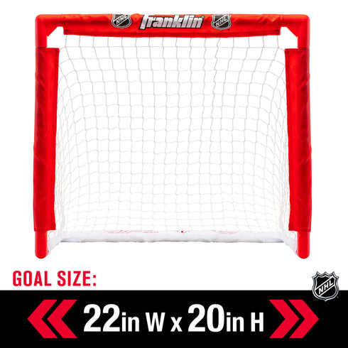 Franklin Sports NHL Kids Mini Hockey Set - Includes 1 Knee Hockey Goal - 2 Mini Hockey Sticks + 2 Foam Balls