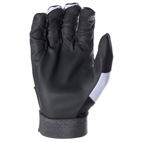 Franklin Sports Youth Flex Batting Gloves Black/White Youth Medium