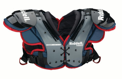 Riddell Pursuit Youth Football Shoulder Pad, Blue/Red, X-Large