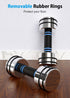 Northdeer Adjustable Dumbbell, 20lb Pair Steel Adjustable Dumbbells with Foam Handles, Silver