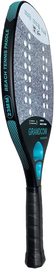 Beach Tennis Racket Paddle Rough Face Carbon Fiber Frame with EVA Core