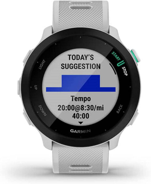 Garmin Forerunner 55, GPS Running Watch with Daily Suggested Workouts, Up to 2 weeks of Battery Life, Aqua
