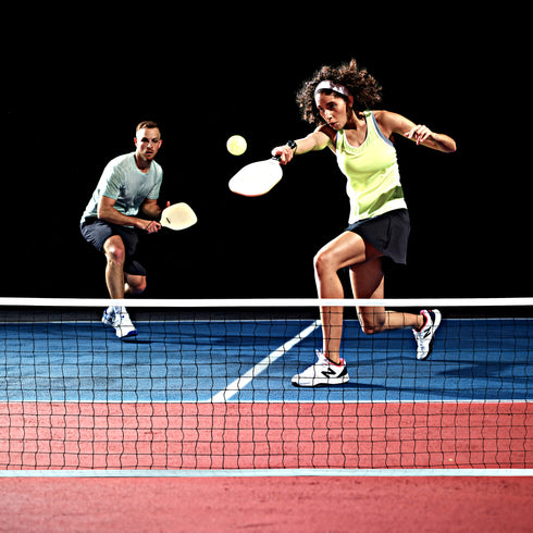 Franklin Sports Half Court Size Pickleball Net, Includes 10 Ft. Net, (4) Paddles, and (6) X-40 Pickleballs