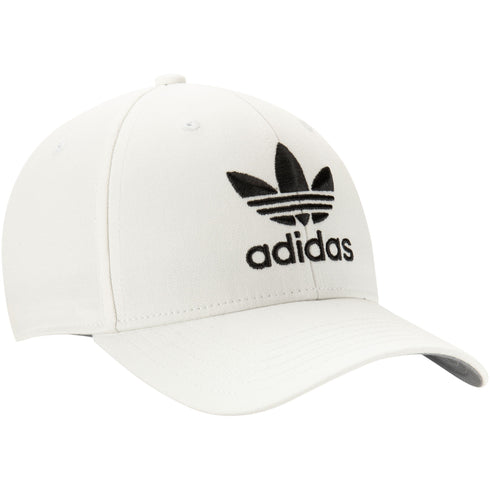 Adidas White Icon Precurve Adjustable Snapback Hat - OSFA