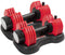Elevens 50 Lb. Adjustable Dumbbells - Fast Adjusting Dial Weights - Workout Exercise, Strength Training and Fitness at Home Gym for Men and Women - Easy Removable Plates, Tray