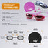 Swimming Goggles Set for Adult Men Women, Polarized Anti-Fog UV Protection Mirrored Swim Goggles with Swinming Cap, Nose Clip, Earplugs, Flannel bag-Black