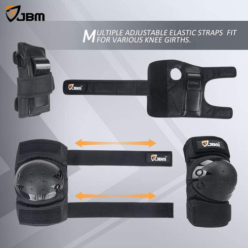 JBM Adult/Child Knee Pads Elbow Pads Wrist Guards 3 in 1 Protective Gear Set for Multi Sports Skateboarding Inline Roller Skating Cycling