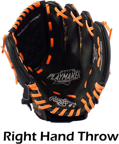 Rawlings Playmaker Camo Kids Baseball Glove for Kids 5-8 - TBall Glove – 10, 10.5, 11 Inch