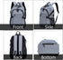 Widfre Basketball Backpack with USB Charging Port, Durable Men's Laptop Backpack for Outdoor with Ball Compartment (Gray)