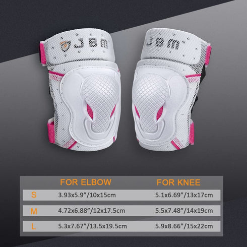 JBM BMX Knee and Elbow Pads with Wrist Guards Elbow and Knee Pads Adult Skateboard Pads Adult Elbow Knee Pads