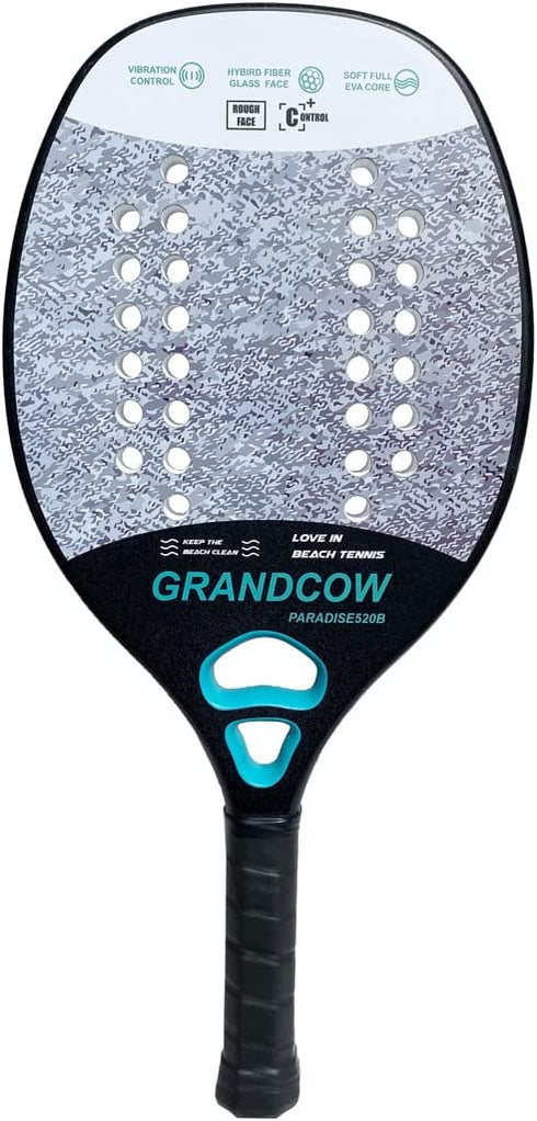 Beach Tennis Racket Paddle Rough Face Carbon Fiber Frame with EVA Core