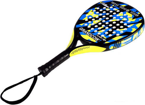GRANDCOW Tennis Paddle Racket Padel Carbon Fiber Surface with EVA Memory Flex Foam Core