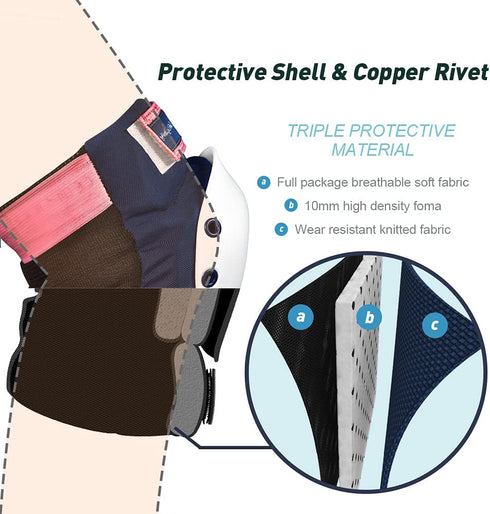 Dark Lightning Adult/Youth/Junior Knee Pads Elbow Pads Wrist Guards 3 in 1 Protective Gear
