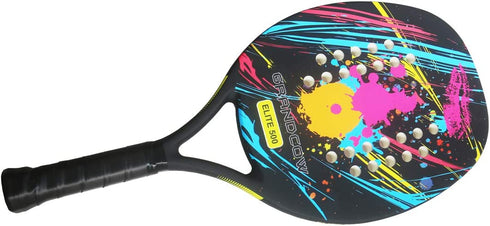 GRANDCOW Beach Tennis Paddle Racket Carbon Fiber with EVA Memory Foam Core Tennis Padel